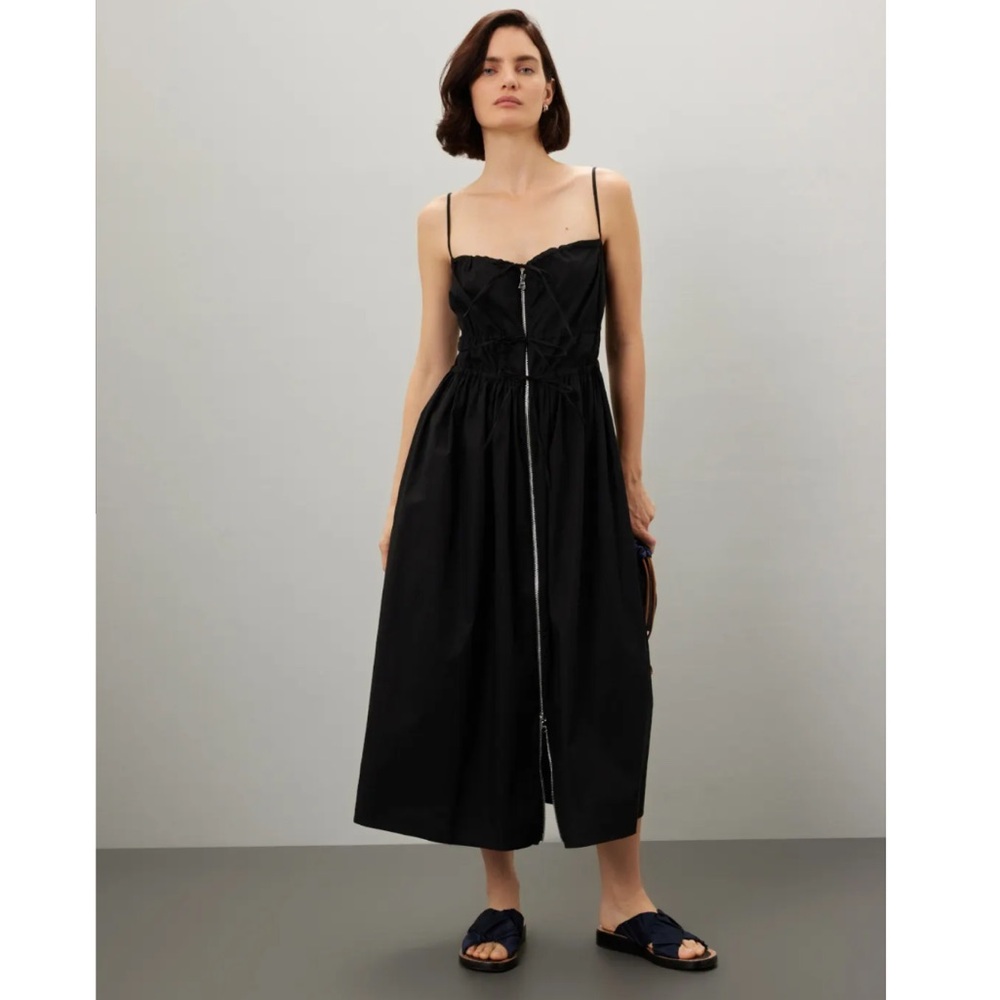 Rosetta Getty x RTR Black Bow Tie Dress, Size: 6